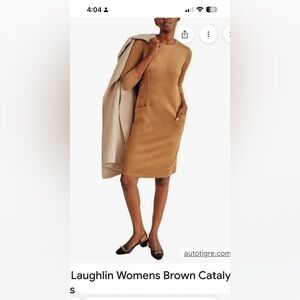 J. McLaughlin never worn Tan Long Sleeve Dress